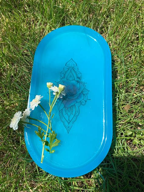 trinket tray made with resin.